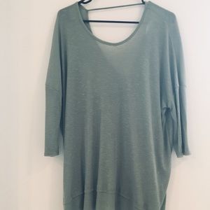 Open back oversized trend top